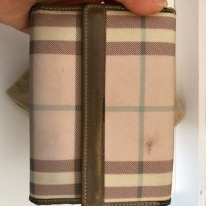 Burberry Pink Nova Check Medium Folding Wallet